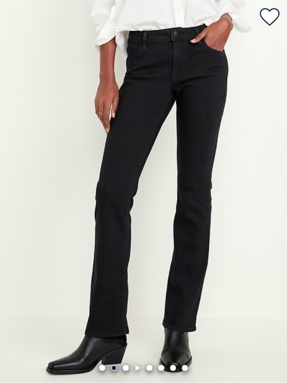 NWT Old Navy Mid Rise Boot Cut Black Women's Jeans